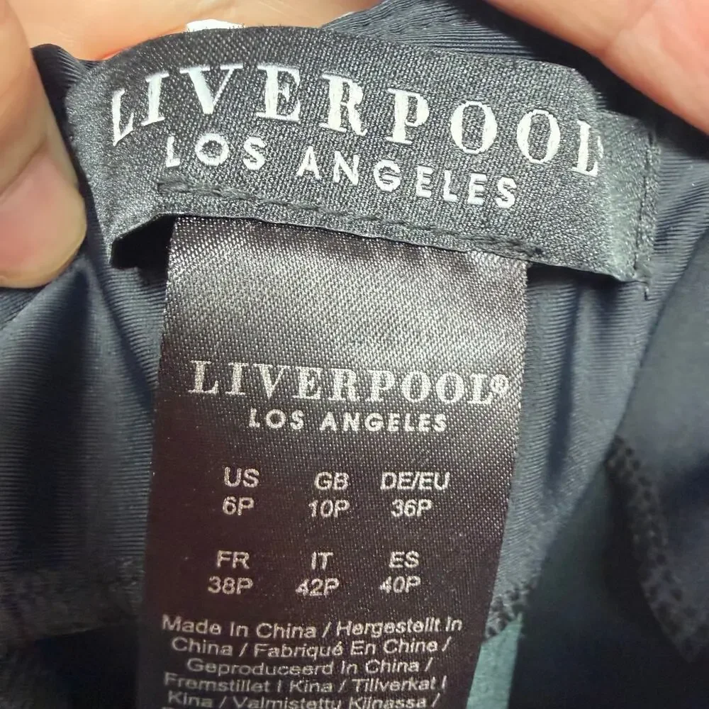 Liverpool Reese Faux Suede Slate Blue Ankle Leggings Slate Size 6P